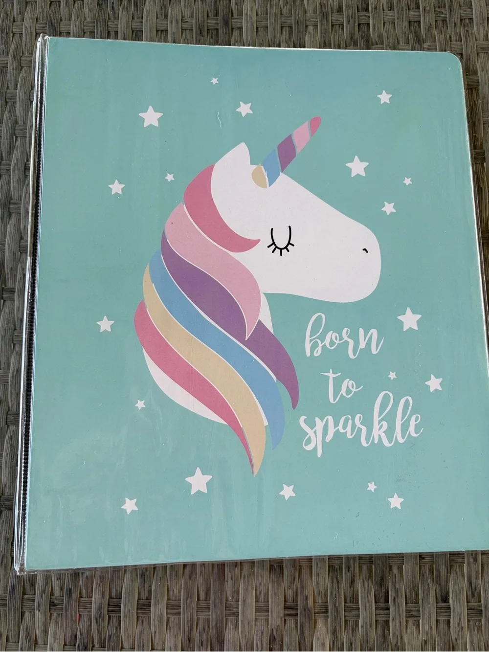 Unicorn & Think Happy Thoughts 3 Ring Binders Bundle Of FOUR NWT